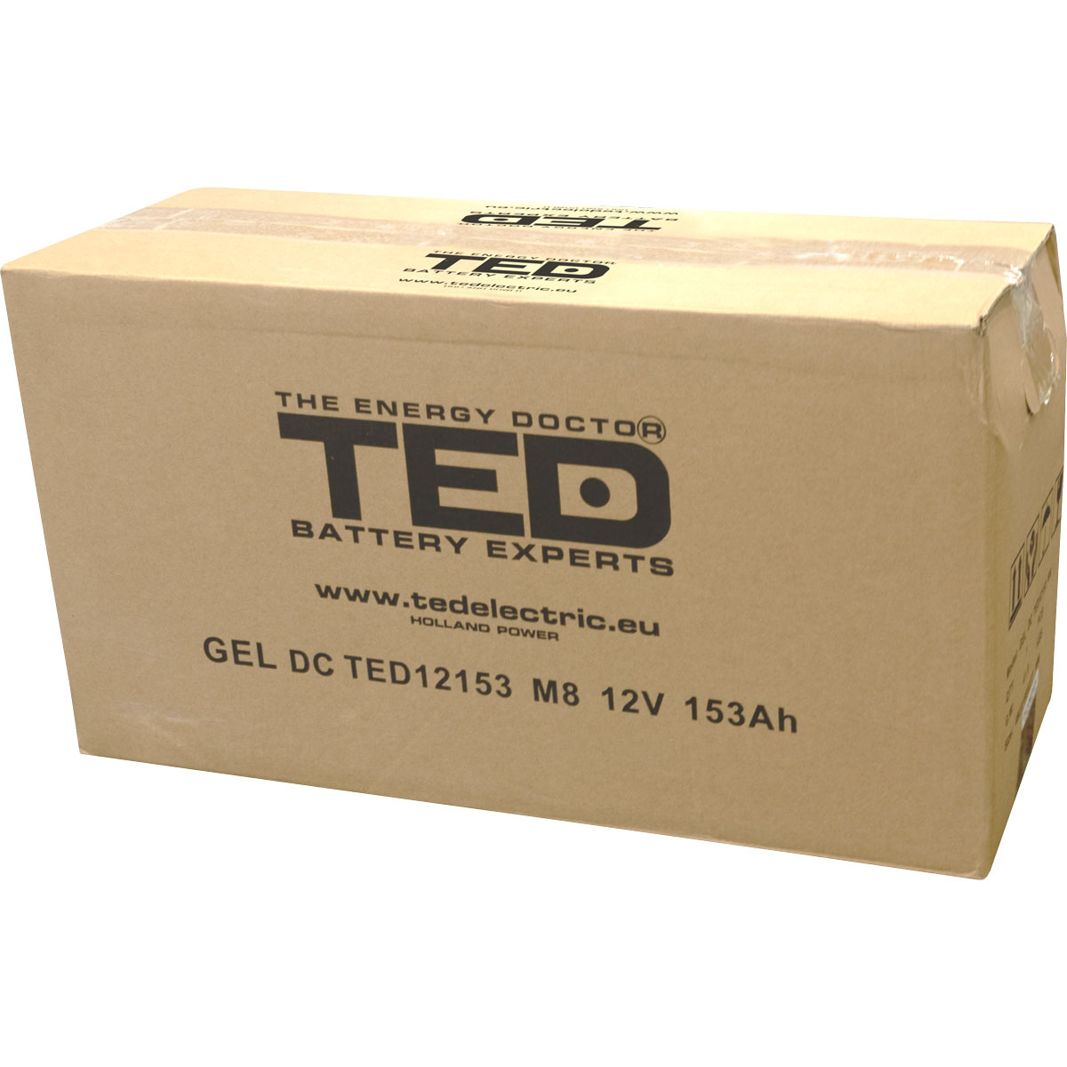 Acumulator 12V GEL Deep Cycle Solar, Dimensiuni 483 x 170 x 240 mm, Baterie 12V 153Ah M8, TED Electric TED003515