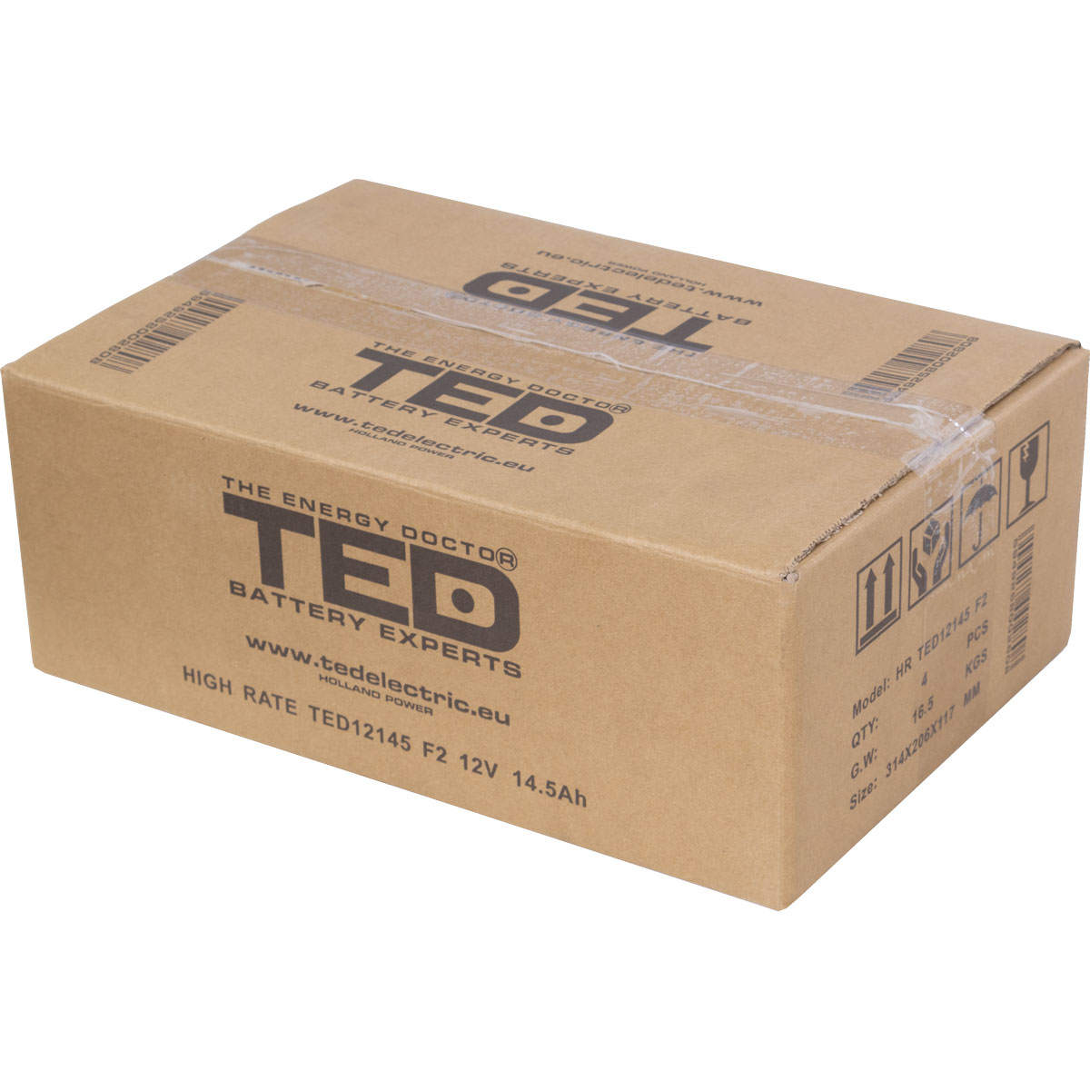 Acumulator 12V High Rate, Dimensiuni 151 x 98 x 95 mm, Baterie 12V 14.5Ah F2, TED Electric TED002792
