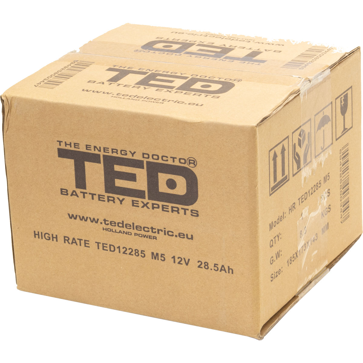 Acumulator 12V High Rate, Dimensiuni 165 x 175 x 125 mm, Baterie 12V 28.5Ah M5, TED Electric TED003447