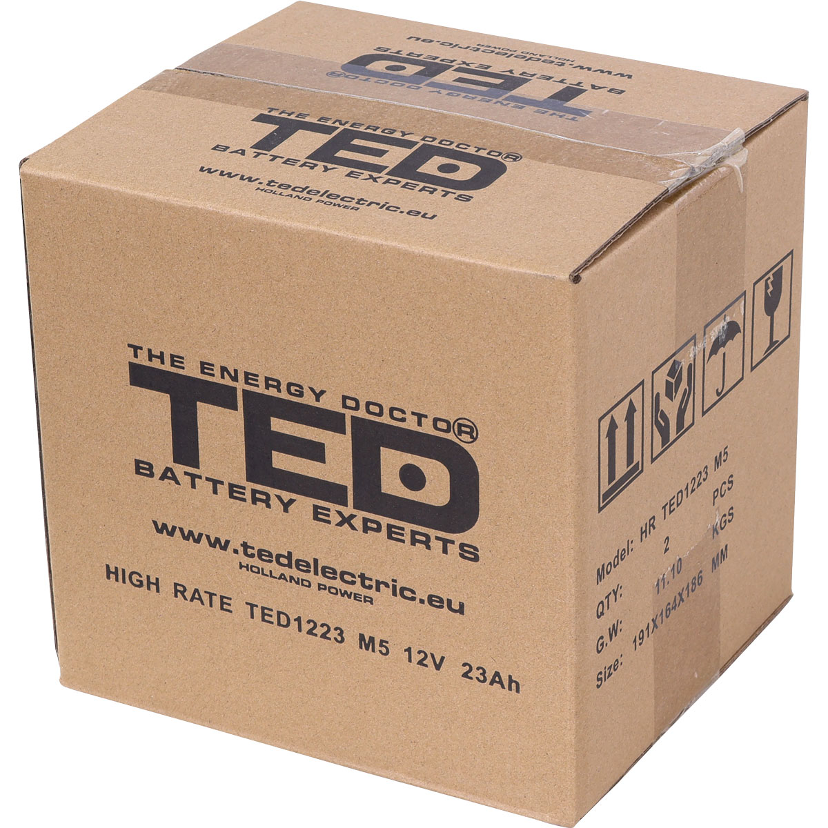 Acumulator 12V High Rate, Dimensiuni 181 x 76 x 167 mm, Baterie 12V 23Ah M5, TED Electric TED003362