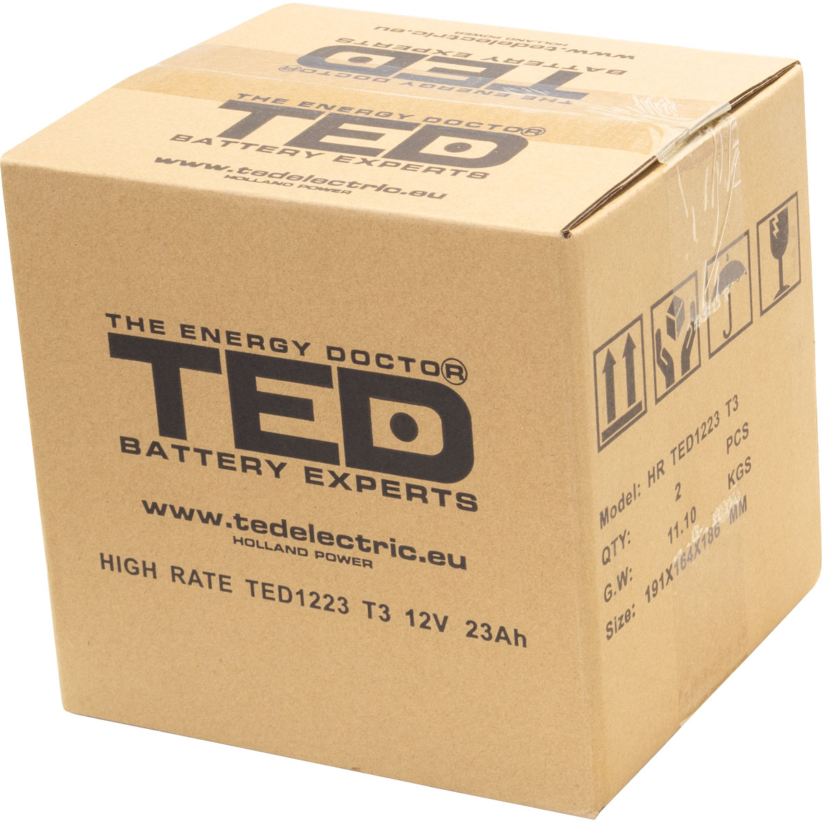 Acumulator 12V High Rate, Dimensiuni 181 x 76 x 167 mm, Baterie 12V 23Ah F3, TED Electric TED003348