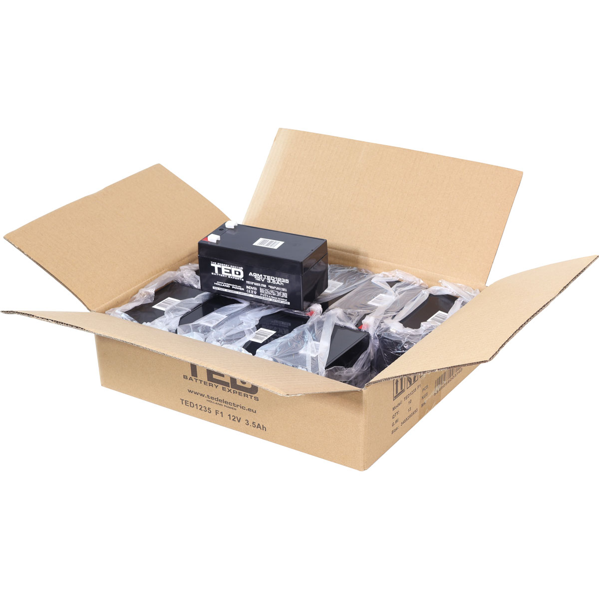 Acumulator 12V Stationar VRLA, Dimensiuni 134 x 67 x 62 mm, Baterie 12V 3.5Ah F1, TED Electric TED003133