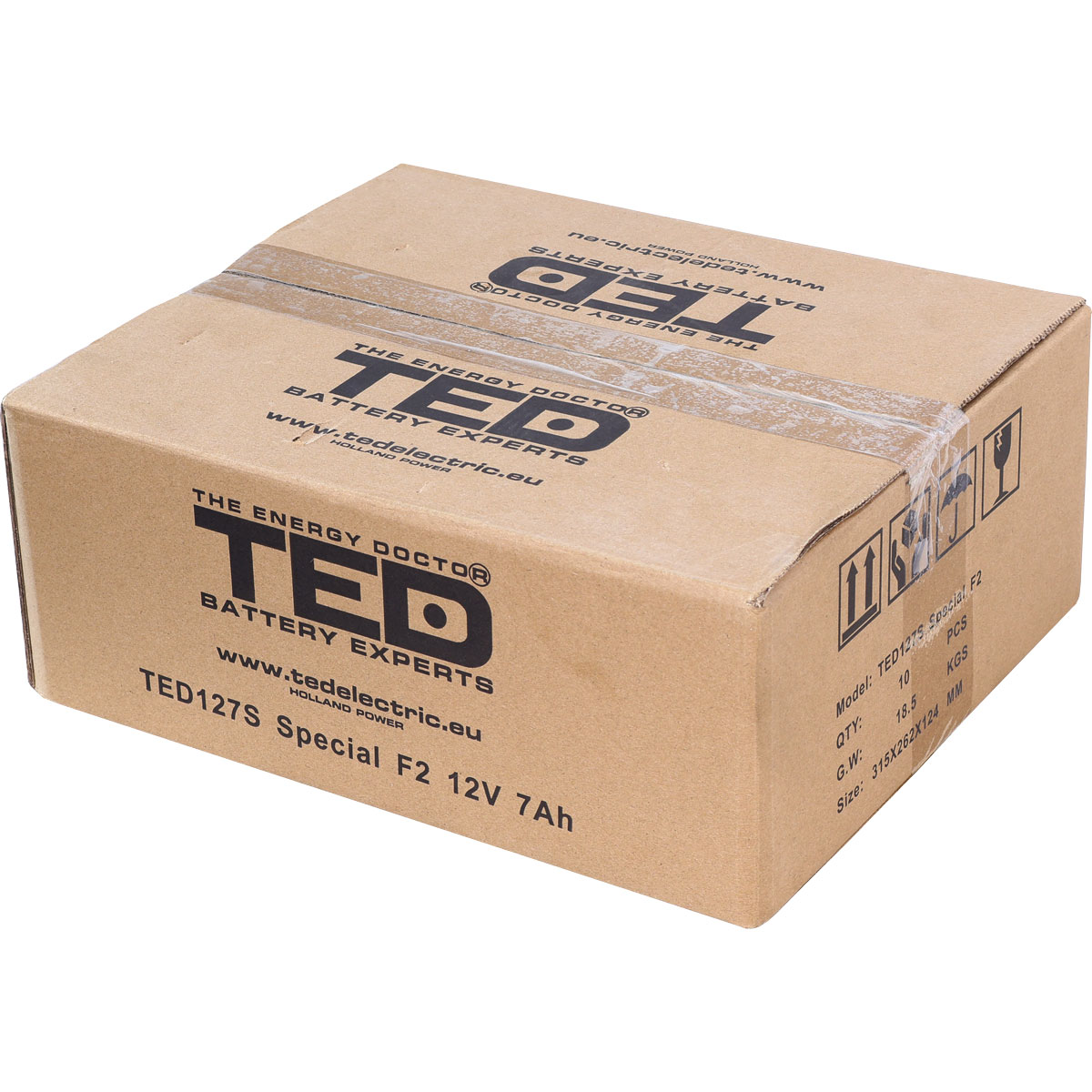 Acumulator 12V Stationar VRLA, Dimensiuni 149 x 49 x 95 mm, Baterie 12V 7Ah F2, TED Electric TED003195