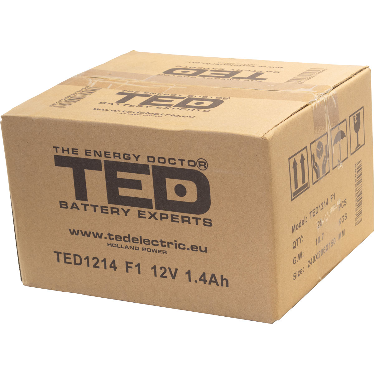 Acumulator 12V Stationar VRLA, Dimensiuni 97 x 47 x 50 mm, Baterie 12V 1.4Ah F1, TED Electric TED002716