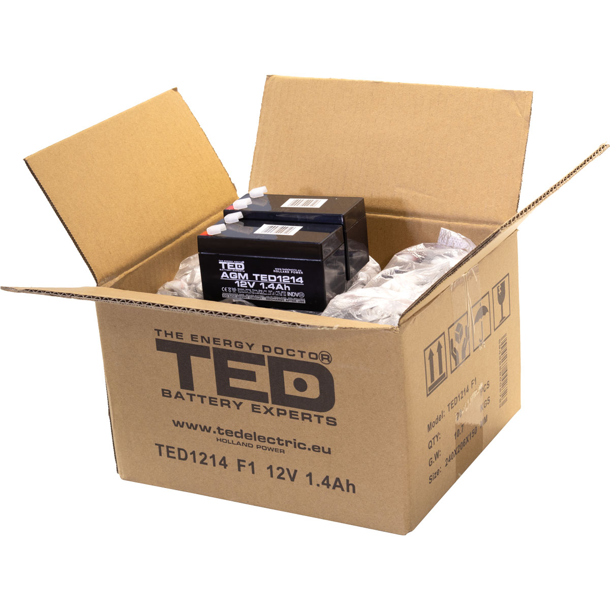 Acumulator 12V Stationar VRLA, Dimensiuni 97 x 47 x 50 mm, Baterie 12V 1.4Ah F1, TED Electric TED002716