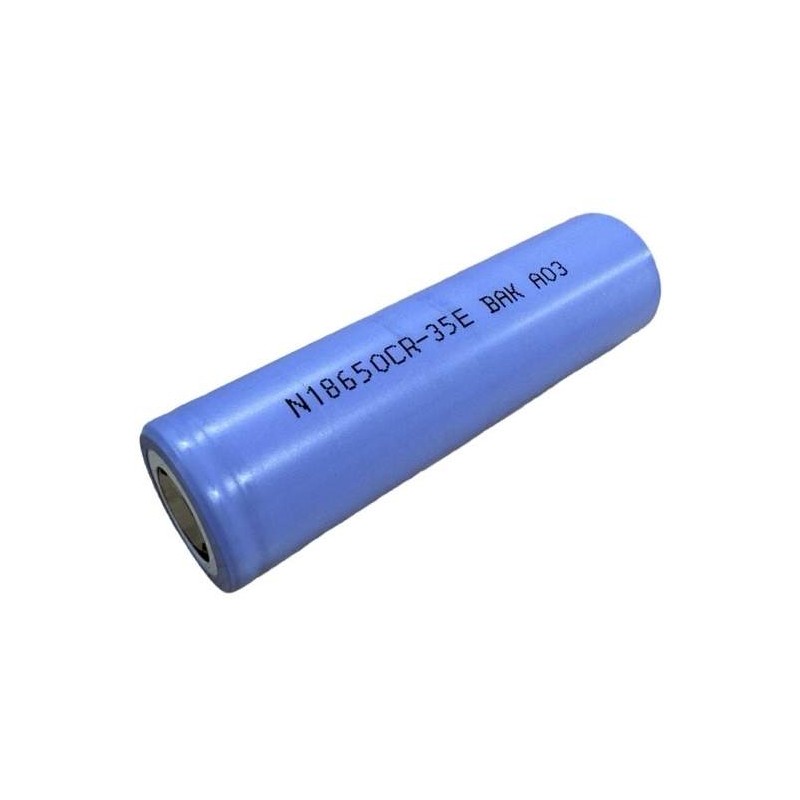 Li-Ion - Acumulator Li-Ion 3.7V N18650-35E 3500mAh, Dimensiuni 18 x 65 mm, Descarcare 10.5A Bulk Bak, globstar.ro