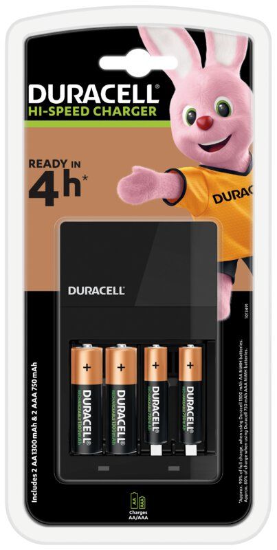 Incarcatoare - Incarcator RESIGILAT acumulatori Ni-Mh, include 2 x AA si AAA, CEF14 DuraCell, globstar.ro