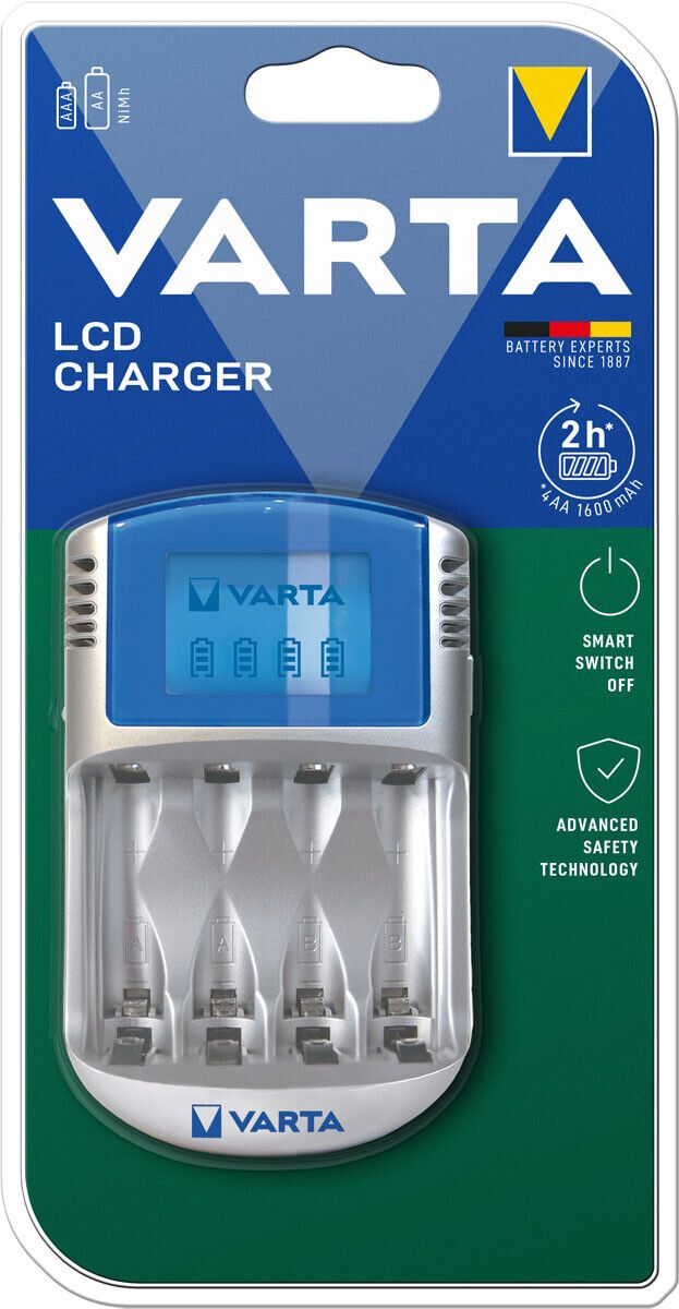 Incarcatoare - Incarcator RESIGILAT Varta LCD Charger cu Alimentator Auto 12V si USB Fara Acumulatori 57070, globstar.ro