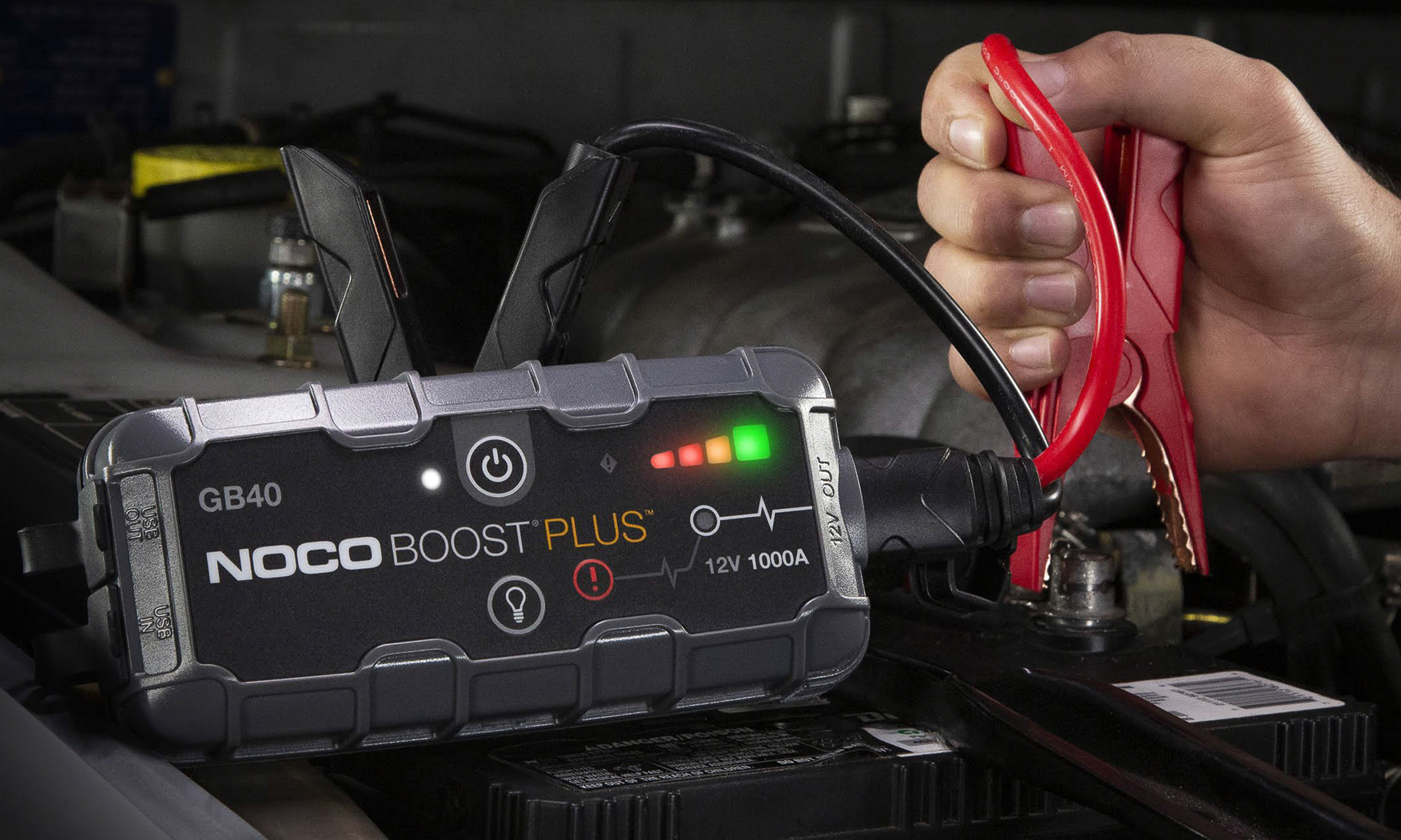 Robot Pornire Auto, Jump Starter Auto 12V Portabil, Curent Pornire 1000A Litiu-Ion, Noco Boost GB40