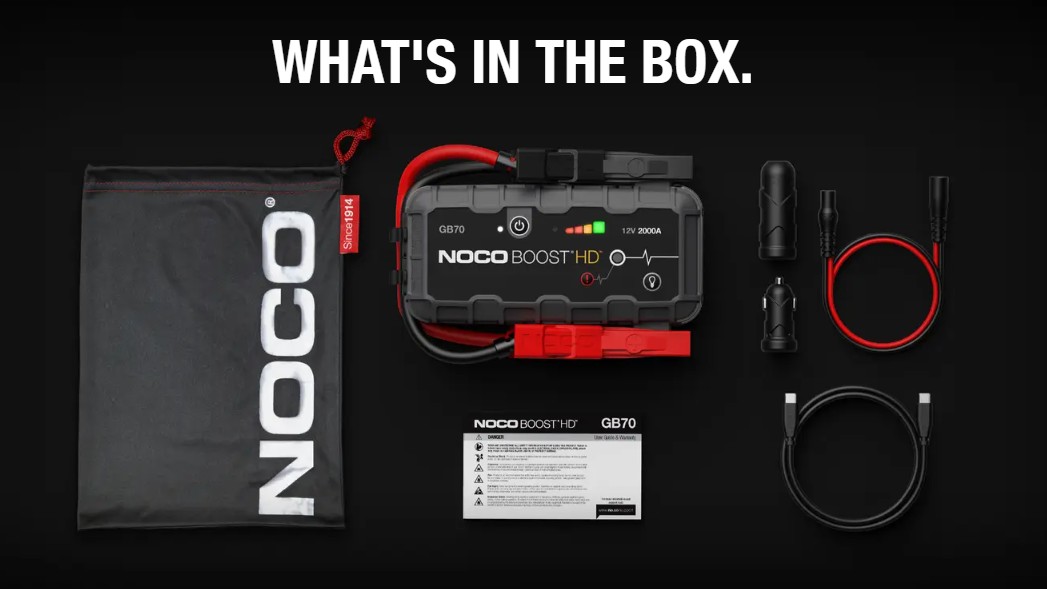 Robot Pornire Auto, Jump Starter Auto 12V Portabil, Curent Pornire 2000A Litiu-Ion, Noco Boost GB70
