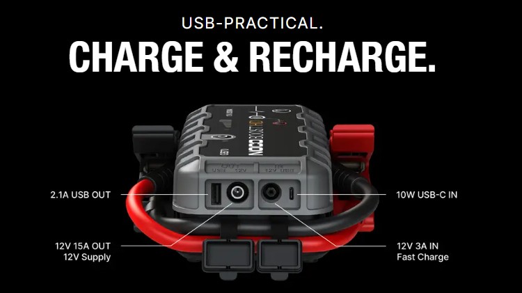 Robot Pornire Auto, Jump Starter Auto 12V Portabil, Curent Pornire 2000A Litiu-Ion, Noco Boost GB70