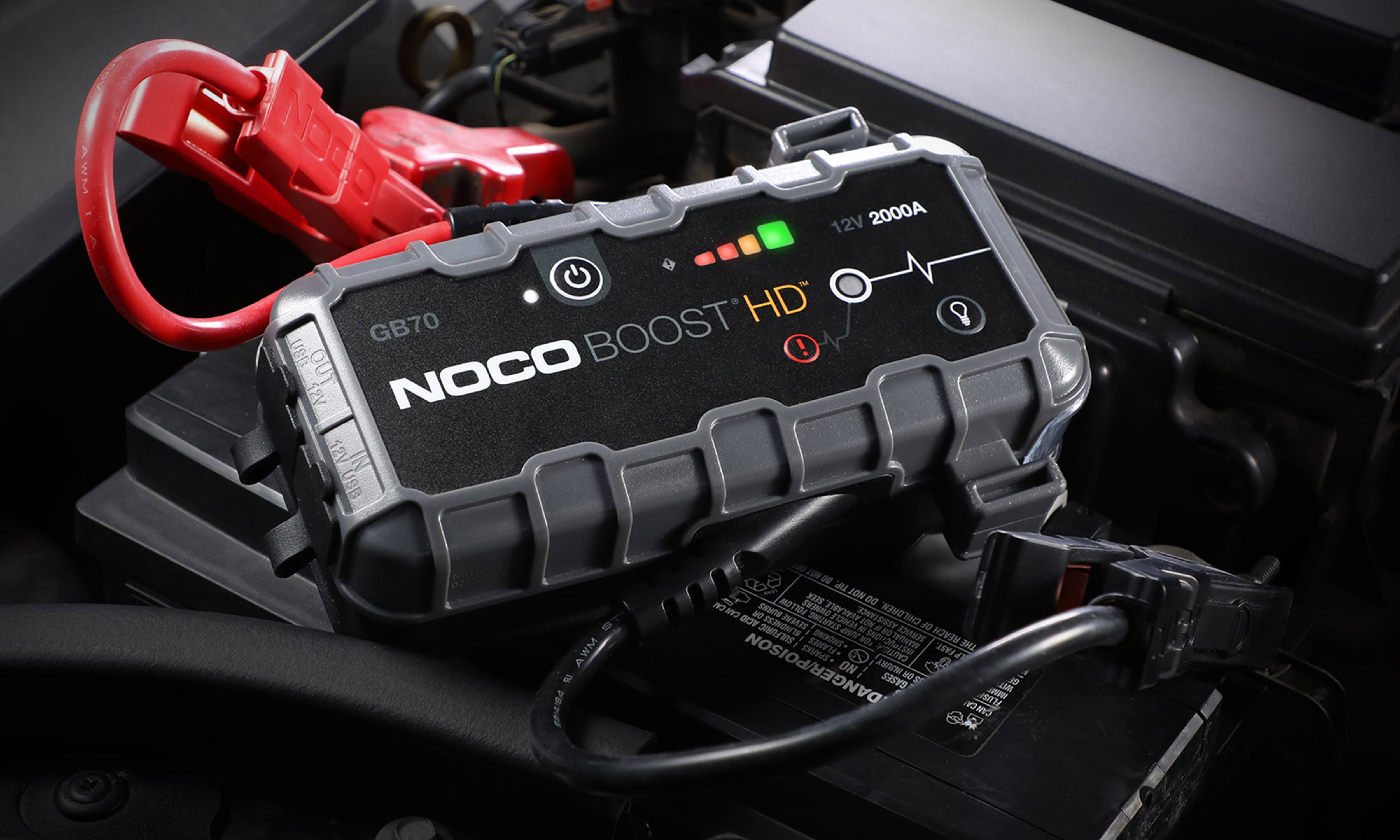 Robot Pornire Auto, Jump Starter Auto 12V Portabil, Curent Pornire 2000A Litiu-Ion, Noco Boost GB70