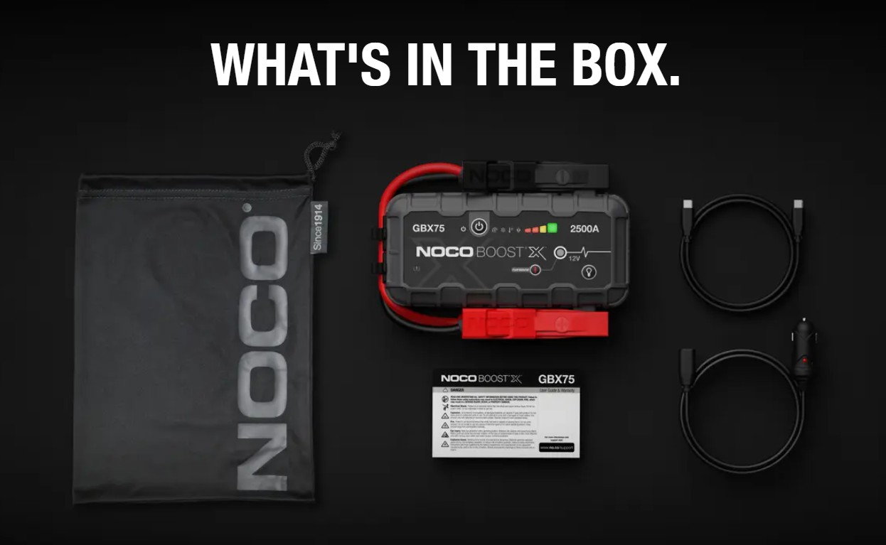 Robot Pornire Auto, Jump Starter Auto 12V Portabil, Curent Pornire 2500A Litiu-Ion, Noco Boost GBX75