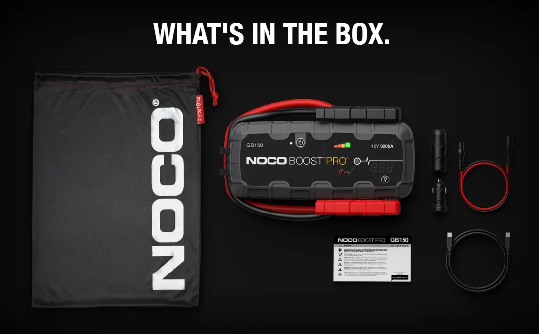 Robot Pornire Auto, Jump Starter Auto 12V Portabil, Curent Pornire 3000A Litiu-Ion, Noco Boost GB150