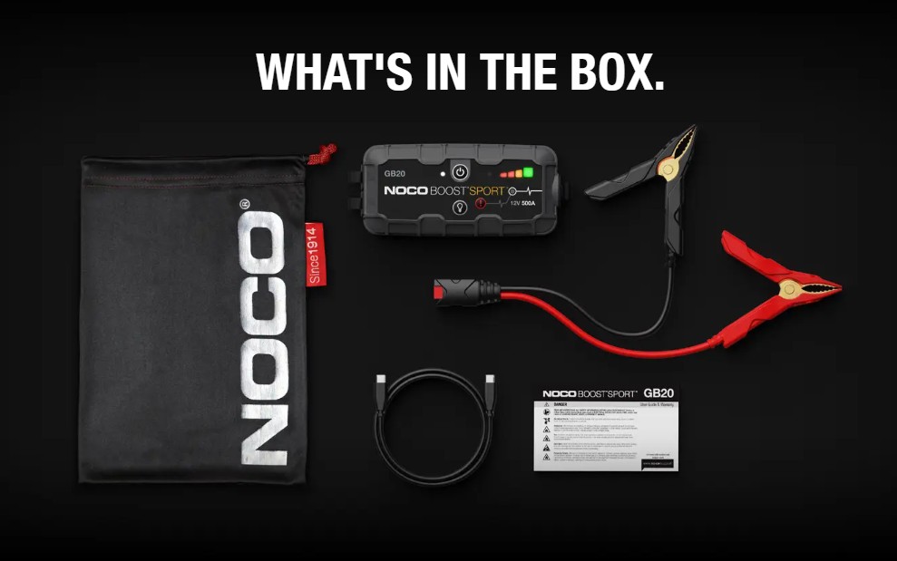 Robot Pornire Auto, Jump Starter Auto 12V Portabil, Curent Pornire 500A Litiu-Ion, Noco Boost GB20