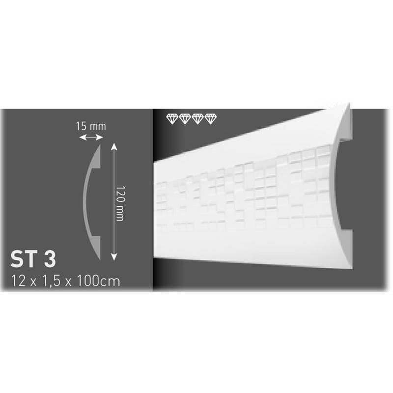 BAGHETA DECORATIVA PERETE DIN POLIMER DUR - VIDELIT TV ST3 VIDELLA, [2],harmonydecor.ro