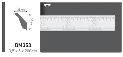BAGHETA VIDELLA DIN POLISTIREN EXPANDAT DM353, [2],harmonydecor.ro