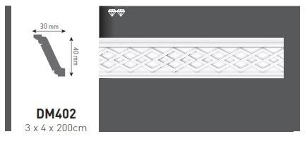 BAGHETA VIDELLA DIN POLISTIREN EXPANDAT DM402, [2],harmonydecor.ro