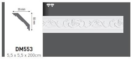 BAGHETA VIDELLA DIN POLISTIREN EXPANDAT DM553, [3],harmonydecor.ro