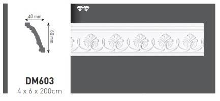 BAGHETA VIDELLA DIN POLISTIREN EXPANDAT DM603, [2],harmonydecor.ro
