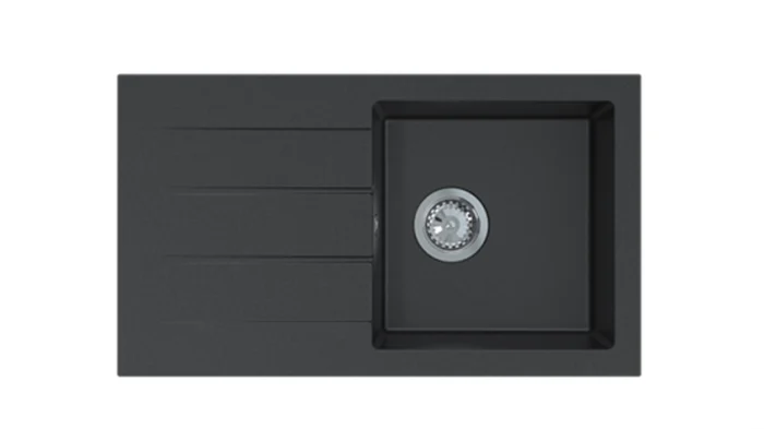 CHIUVETA BUCATARIE DEAL 1C 1P BLACK 760*440*19 MM