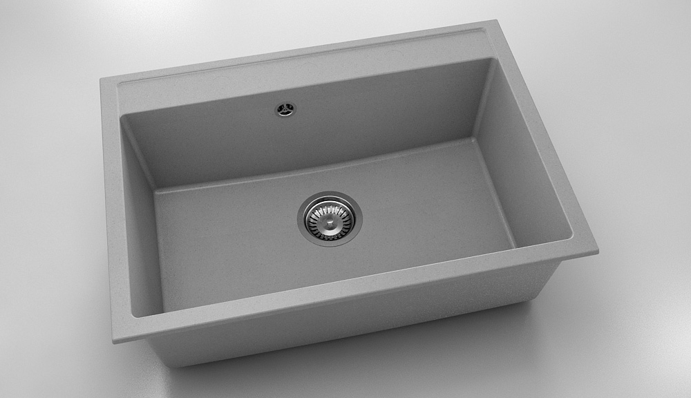 CHIUVETA CU O CUVA DIN GRANIT GRI FAT 70 x 49 CM 1006 