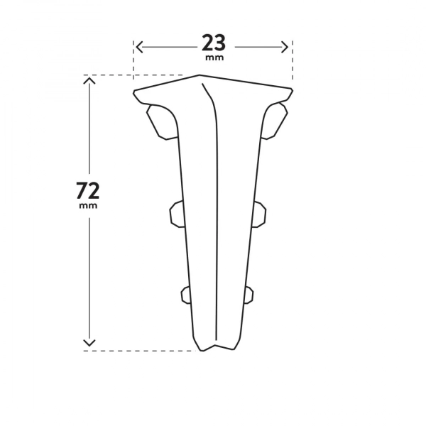 COLTAR INTERIOR PENTRU PLINTA DIN PVC ARBITON INDO LM70 01 Alb, [2],harmonydecor.ro