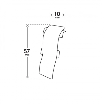 CONECTOR PENTRU PLINTA DIN PVC ARBITON LM55 09 Stejar Scandura, [2],harmonydecor.ro