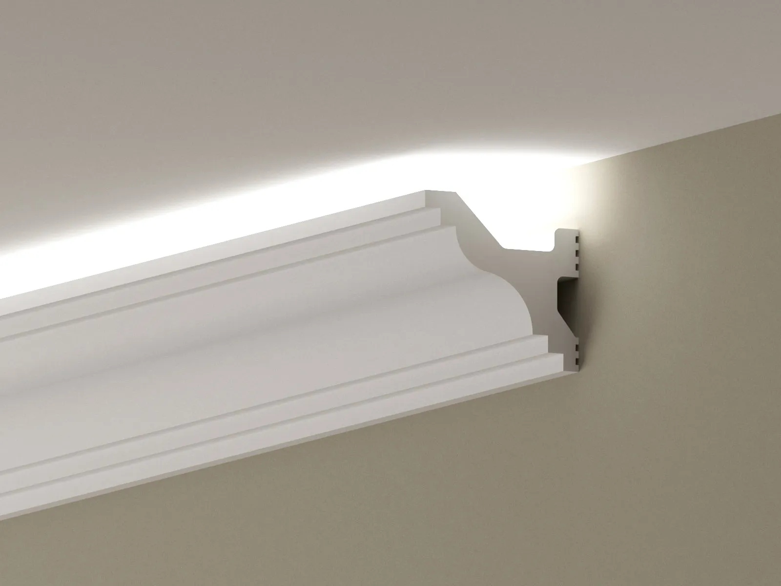 CORNISA POLIMER DUR PENTRU BANDA LED CHL5050 2ML, [2],harmonydecor.ro