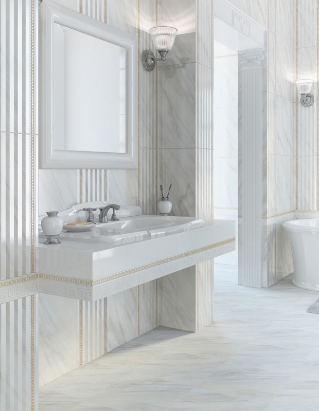 GRESIE GOLDEN TILE CARRARA WHITE 400 x 400 mm (Е50830), [2],harmonydecor.ro