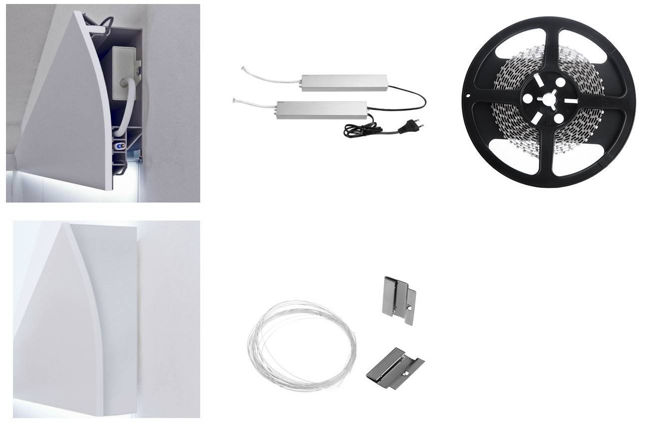 LED SYSTEM SET 3 BAGHETA DECORATIVA SI DE ILUMINAT VIDELLA CU LUMINA RECE, [6],harmonydecor.ro