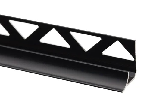 PROFIL COLT INTERIOR PENTRU FAIANTA  NEGRU MAT 2,5ML 2209