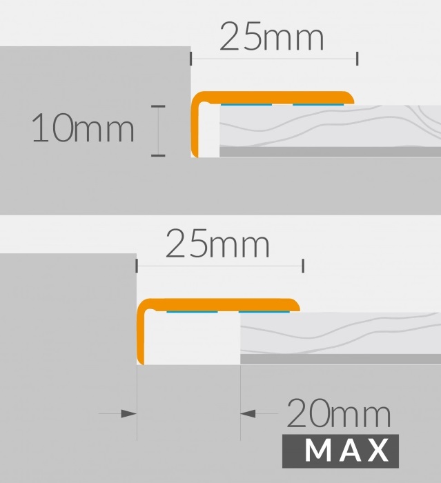 PROFIL DE TRECERE CS25 STEJAR CORONA CS39 1.2ML, [2],harmonydecor.ro