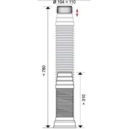 RACORD WC EXTENSIBIL CU ARMATURA DIN INOX WIRQUIN 71260201RO , [2],harmonydecor.ro