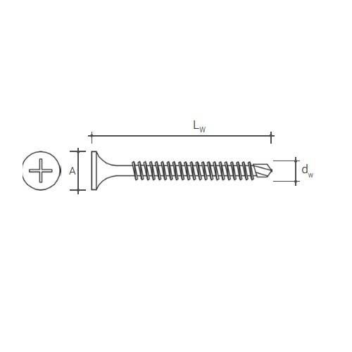 SURUB AUTOPERFORANT 3,5 x 35 MM TECHNOGIPS, [3],harmonydecor.ro