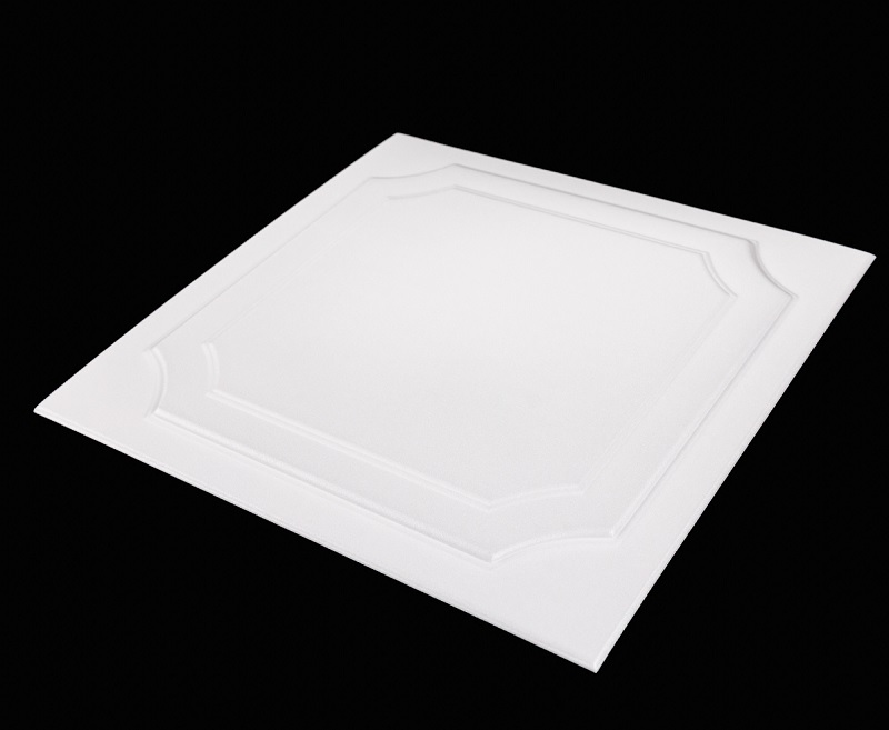 Tavan Decorativ din Polistiren 803 Alb 50x50 cm, [2],harmonydecor.ro