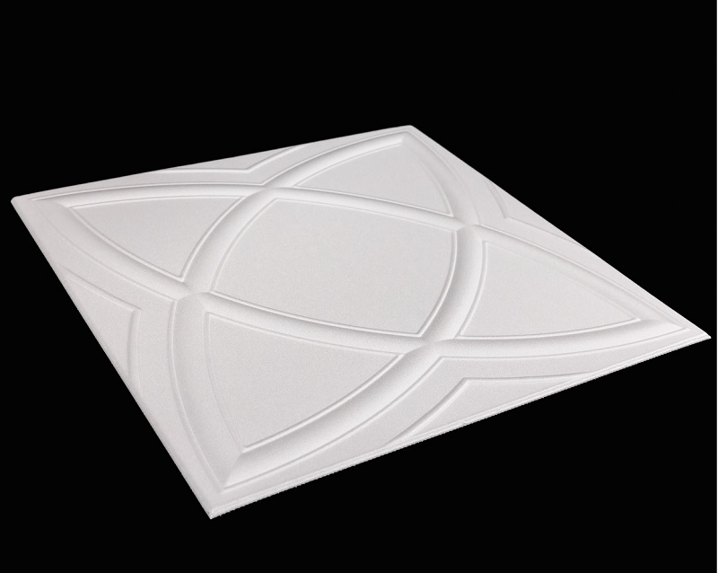 Tavan Decorativ din Polistiren 839 Alb 50x50 cm, [3],harmonydecor.ro