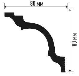 BAGHETA DECORATIVA PNP DIN POLISTIREN EXTRUDAT I80/80
