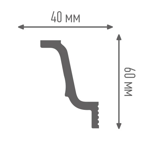 BAGHETA DECORATIVA PNP DIN POLISTIREN EXTRUDAT J40/60