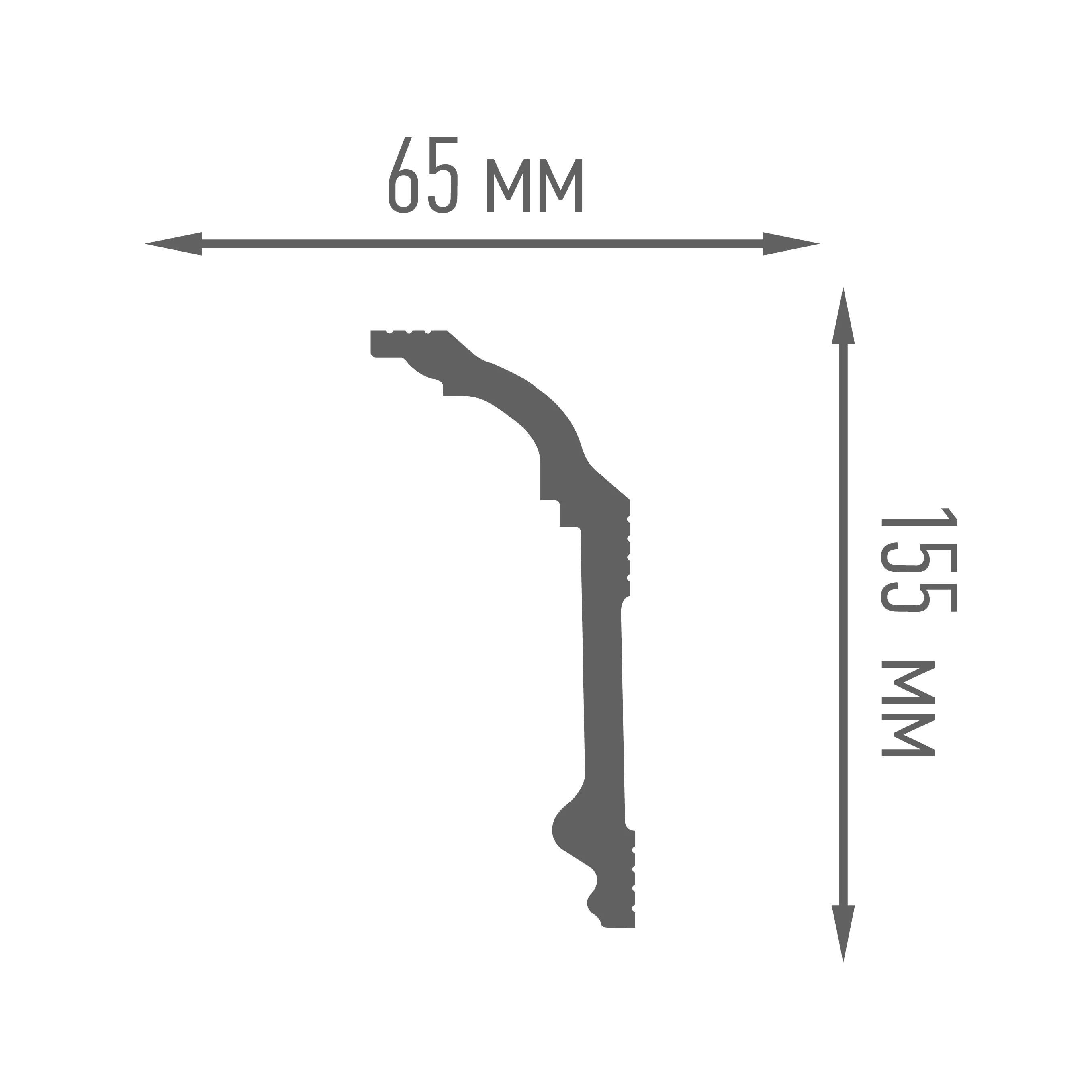 BAGHETA DECORATIVA PNP DIN POLISTIREN EXTRUDAT J65/155