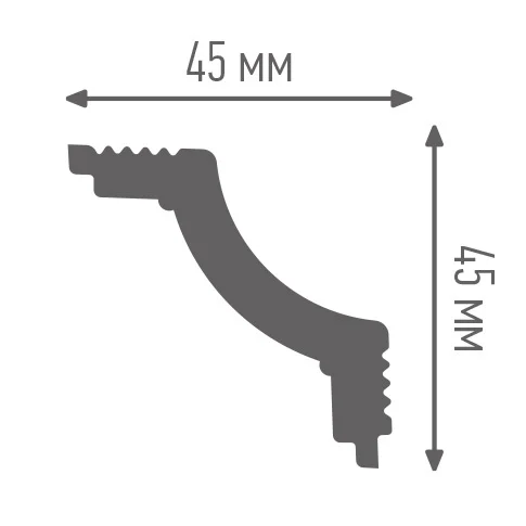 BAGHETA DECORATIVA PNP DIN POLISTIREN EXTRUDAT K45/45