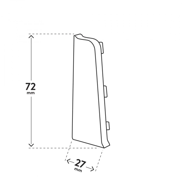 TERMINATIE PENTRU PLINTA DIN PVC ARBITON INDO LM70 01 Alb Stanga