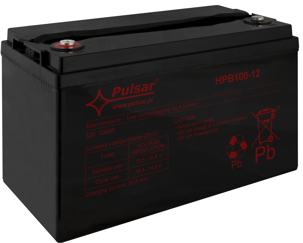 Acumulator 100Ah/12V Pulsar HPB100-12, [2],high-security.ro