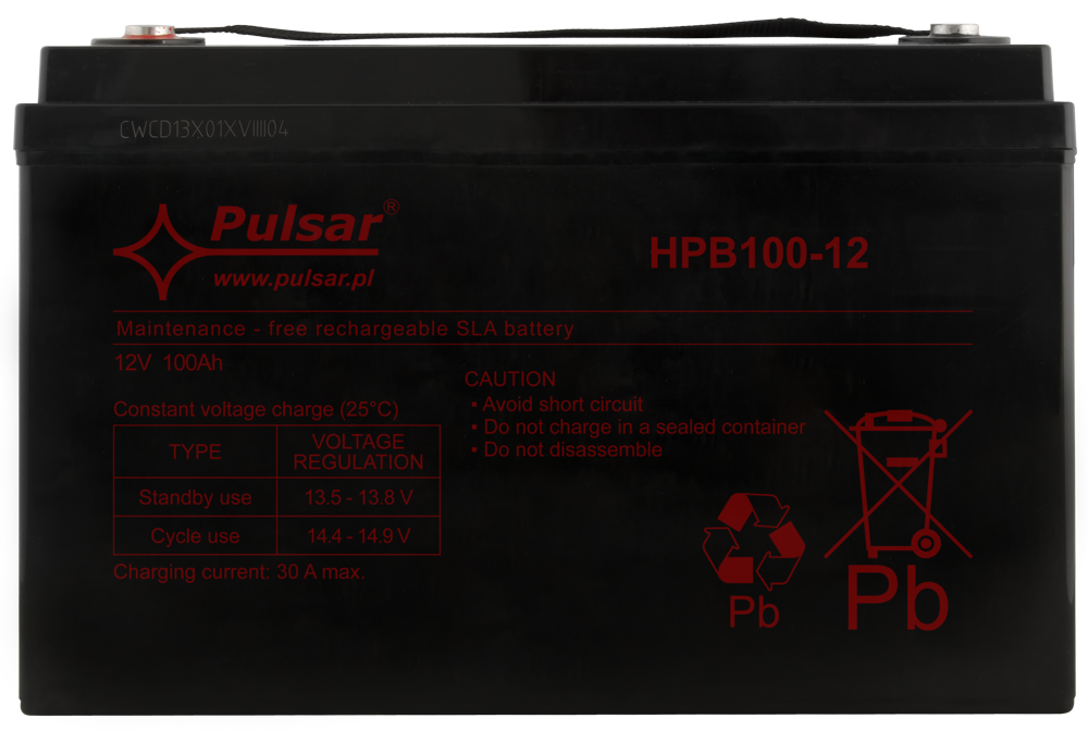 Acumulator 100Ah/12V Pulsar HPB100-12, [3],high-security.ro