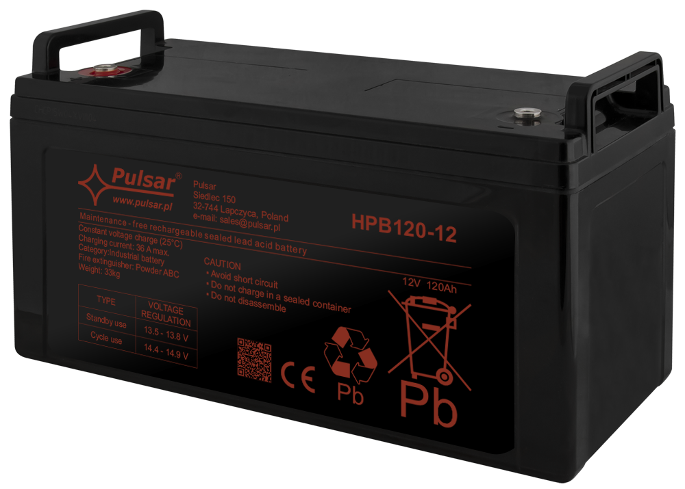 Acumulatori - Acumulator 120Ah/12V Pulsar HPB120-12, high-security.ro