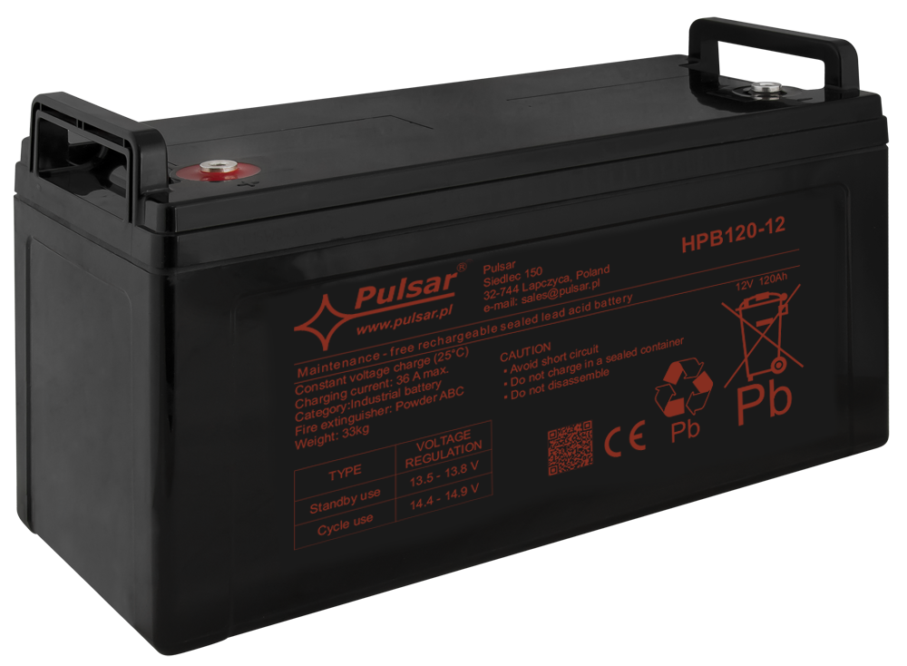 Acumulator 120Ah/12V Pulsar HPB120-12, [2],high-security.ro
