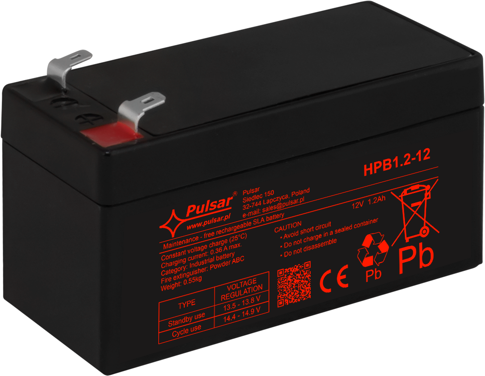 Acumulatori - Acumulator 1,2Ah / 12V Pulsar HPB1.2-12, high-security.ro