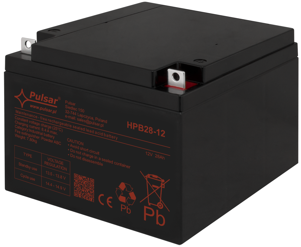 Acumulatori - Acumulator 12V/28Ah Pulsar HPB28-12, high-security.ro