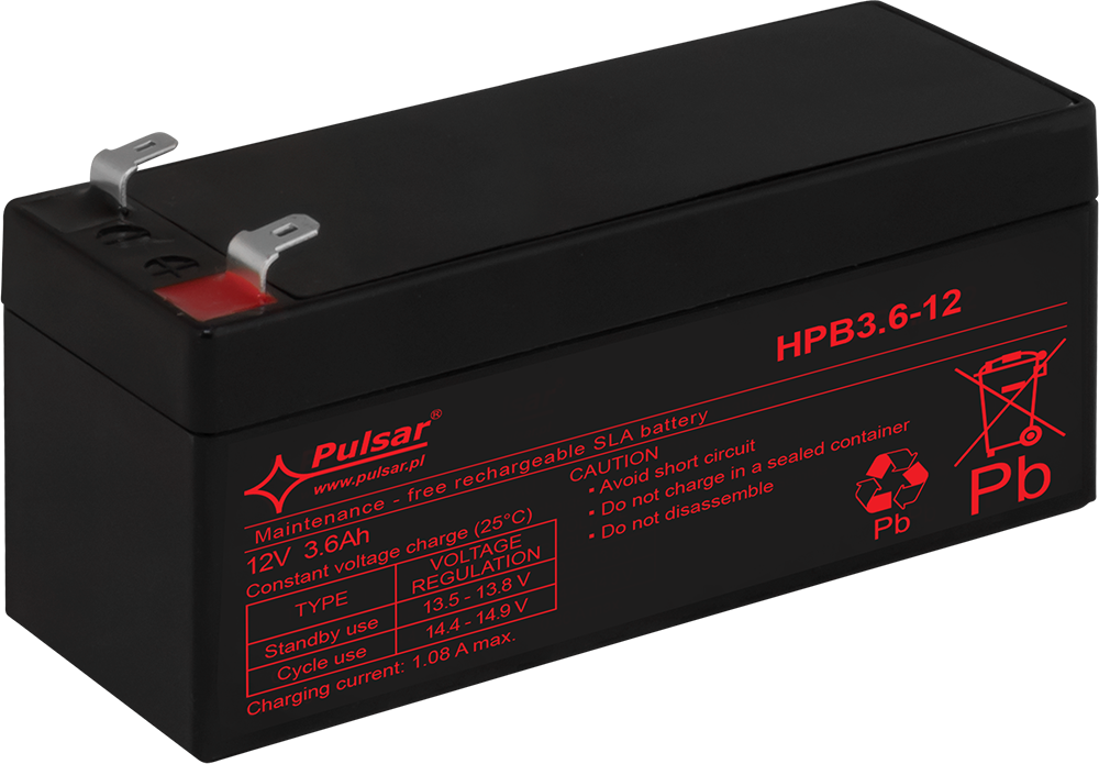 Acumulator 12V/3.6Ah Pulsar HPB3,6-12, [2],high-security.ro