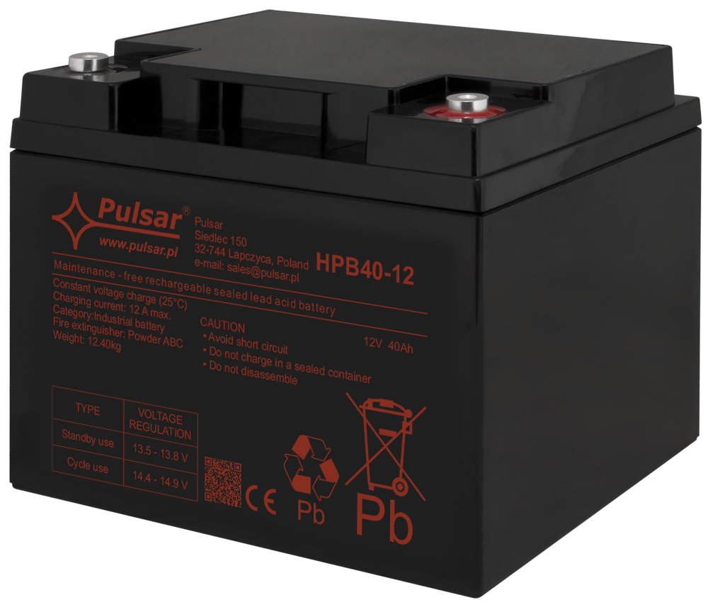 Acumulatori - Acumulator 12V/40Ah Pulsar HPB40-12, high-security.ro